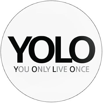 CD0564 Sign YOLO White - 3" Magnetic Grill Badge/UV Stable & Weather-Proof/Works Grill Badge Holder