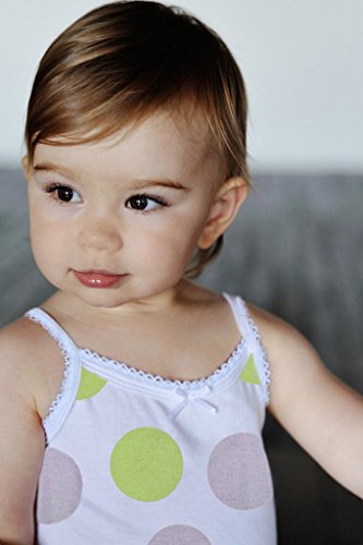 Feathers Baby Girls Polkadot Print 100% Cotton Super Soft Camisole Onesies 2-Pack,12-Months,Polkadot #TOP3