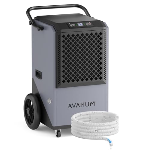 Image of 320 Pint Commercial Dehumidifier,Industrial Dehumidifier for 8,000 Sq.Ft Basement Warehouse, Large Heavy Duty Commercial Grade Dehumidifiers with Drain Hose, Auto Defrost,5-Year Limited Warranty