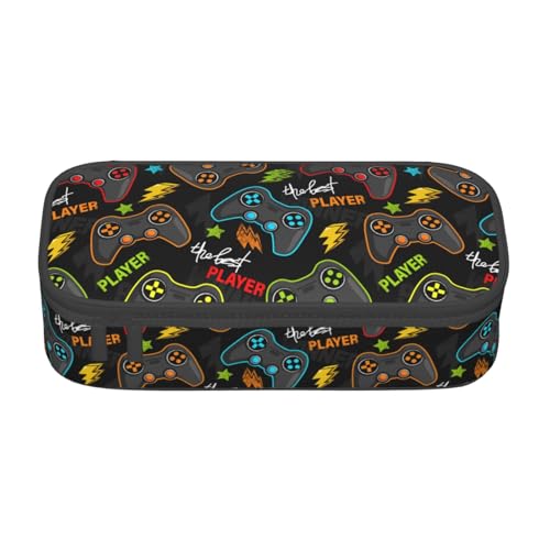 Image of Fun Game Gamer Controller Pencil Case Big Capacity Storage Pencil Pouch Stationery Bags With Zipper Portable Pen Holder Box Organizer For Boys Kids Student College School Office Supplies