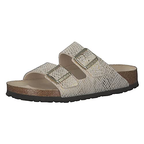 Image of Birkenstock Arizona Eva Mules /Clogs Men Black Mules Shoes, White Gold, 4.5 UK