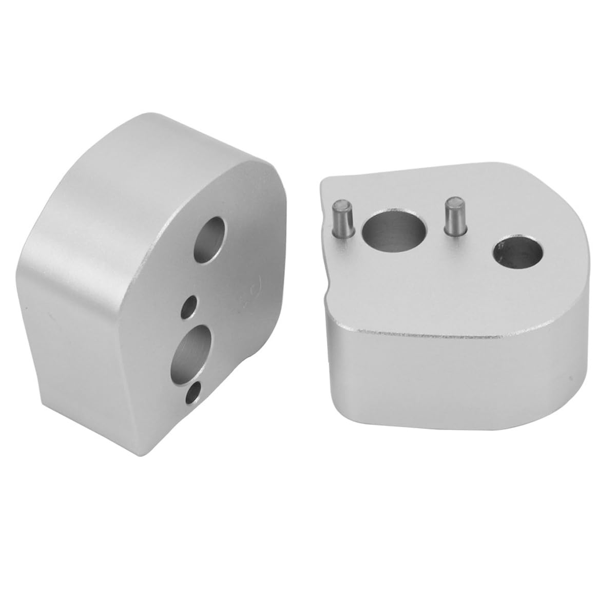 Lot de 2 rehausseurs de guidon de moto FJR1300 FJR 1300 2006-2019, en alliage d'aluminium argenté, réglables, accessoires de moto