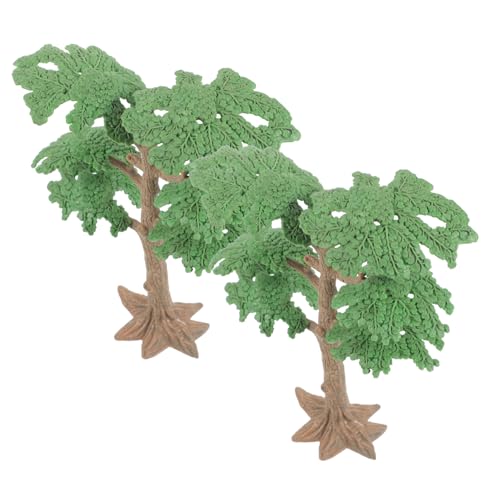 LIFKOME 2 Stück Teiliges Miniatur Landschaftsbäume Modell Realistische Kunststoff Kiefern und Zypressen Grüne Gartendeko für Sandtisch Modellbau und Büro Dekoration