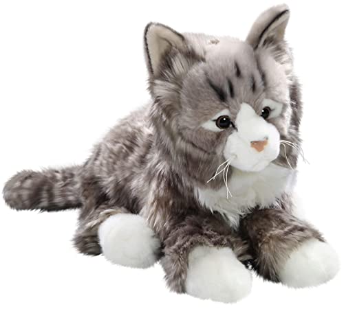 Carl Dick Peluche Chat Peluche couché tigré Gris, 37cm 1887