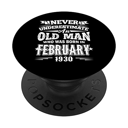 Un viejo hombre que nació en febrero de 1930 regalos de cumpleaños 93 PopSockets PopGrip Intercambiable