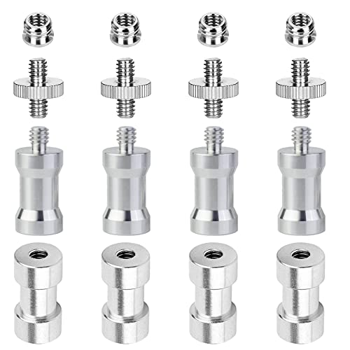 Adaptador de rosca 1/4 a 3/8 para trípode tornillo de cámara convertidor metálico