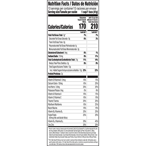 Image of Cinnamon Toast Crunch Minis Breakfast Cereal, Family Size, 19.8 OZ (Pack of 2)