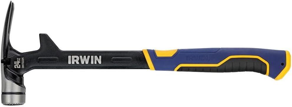 IRWIN Framing Hammer, 24oz Steel Demolition Hammer with Magnetic Nail Starter (IWHT51024)