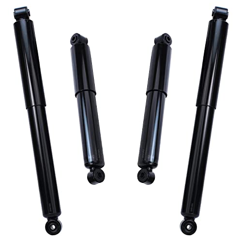 Image of Detroit Axle - 4pc Shock Absorbers for 2007-2009 Chrysler Aspen 2004-2009 Dodge Durango Complete Shock Absorber Assembly 2008 Front and Rear Replacement
