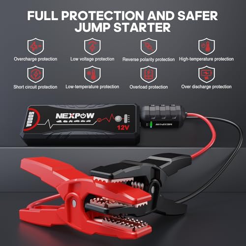 Nexpow Q12 For All Gas And Up To10.0L Diesel Engine 12V Auto Battery Booster,Jumper Cables,Portable Lithium Jump Box thumb #3