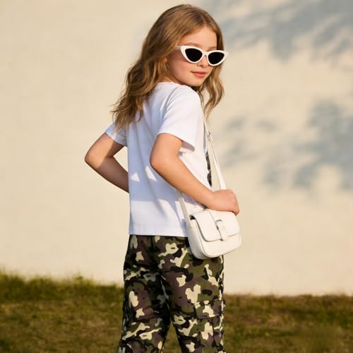 Image of Tween Girl Clothes 2 Piece Outfit Summer Short Sleeve Top + Jogger Pants Spring Fall Clothing Set Size 4-14 Years