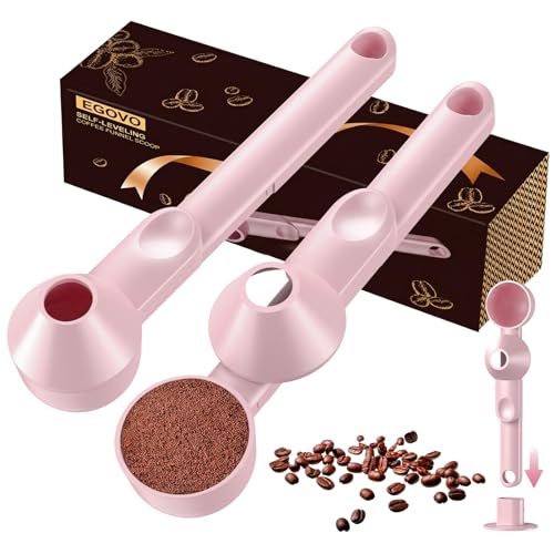 Image of 2 Pcs Coffee Scoop with Funnel for Reusable K Cup, 2 TBSP Measuring Spoon | Mess-Free Funnel Design, Sliding Leveler for Precise 2 TBSP, Long Handle for Ground Coffee, Protein Powder & Tea