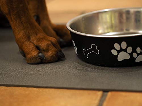 SanoZoo® Napfunterlage - Öko-TEX - Made in Germany - rutschfeste Futtermatte für Hunde & Katzen 30x40cm Hellgrau, wasserfest - Image 7