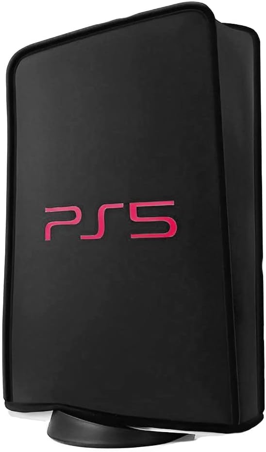 ZORBES Dust Cover for Sony PS5 Console, Dust Proof Cover Protective Case Anti Scratch Waterproof Case for Sony PlayStation 5 Game Console Sleeve for PS5 Accessories Digital Edition&Disc Edition, Black