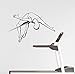 Produktbild Pbldb Vinyl Tapete Jump Gym Wandaufkleber Fitness Kunst Wandtattoo Vinyl Sport Wandbild Für Schlafzimmer Haus Wandkunst Dekoration 46X81 Cm
