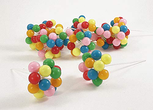 CalCastle Craft Multi Color Balloon Bouquet Cluster/Single Birthday Balloon Pick Cake Topper Decorative