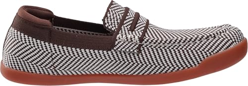 Image of WHITIN Women's Wide Penny Loafers Slip On Barefoot Flats W616 | Breathable Knit Fabric, Soft Skin-Friendly Feel, Lightweight Comfort, Office Work, Travel Days & Everyday Walking