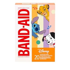 BAND-AID Vendajes adhesivos de marca para niños pequeños cortes y rasguños, cuidado de heridas con personajes clásicos de Disney, vendajes divertidos para niños y niños pequeños, varios tamaños, 20