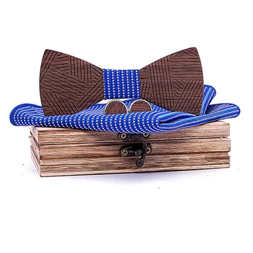 Nœud papillon en bois ensemble complet en coffret cadeau idéal pour témoin de mariage