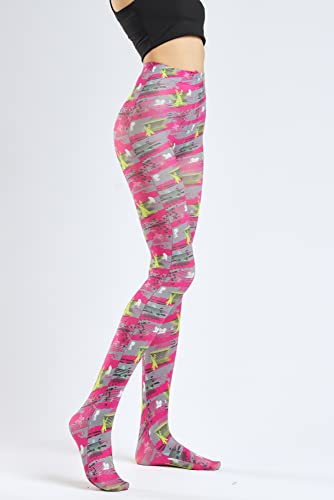 Image of Sahabowi Women's Sheer Tights, Digital Print Designs Stockings