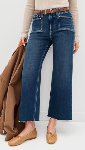 PAIGE Women's Anessa with Set in Pockets + Raw Hem Jeans2