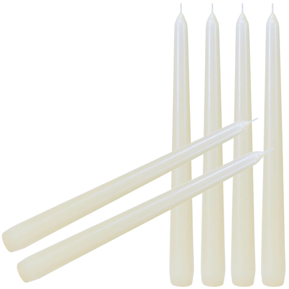 Tapered Candles, Taper Candles, Table Candles, Table Candles, Candlestick Candles in a Set of 6 in White, Pack of 6 - Image 3