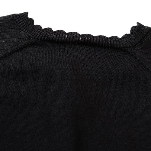 Image of Cropped Shrug Cardigan Girls Cotton Soft Long Sleeve 5-12 Years (Dressy) | Soft Lightweight Crop Sweater 100% Cotn Skin-friendly Dressy Cardigan Bolero Spring Autumn