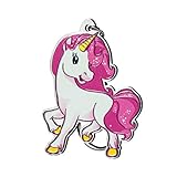 El colgante de unicornio tiene un efecto estético – su colorido estructura hará que llame su ojo suave para brillar. Se adapta bien a tu llavero, mochila o bolso. Tu pequeña princesa no dejará sus ojos del unicornio. También se puede combinar maravillosamente con el accesorio escolar. En primer lugar, pienso en un estuche escolar. Con este colgante brillará tu vida cotidiana en nuevos colores y sus amigas no durarán mucho tiempo sin este imprescindible.