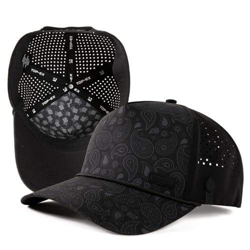 Image of TOP-EX Performance Baseball Hat for Men Water Resistant Golf Cap Running Cooling Snapback Laser Perforated