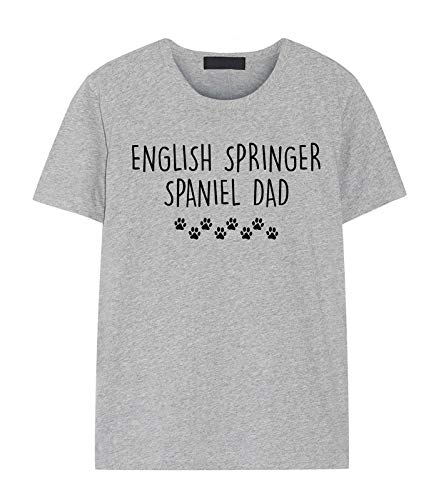 Fellow Friends - English Springer Spaniel T-Shirt, English Springer Spaniel Dad Shirt Mens Gift Large Grey