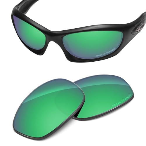 Image of Performance Replacement Lenses Compatible with Oakley Monster Dog Polycarbonate Polarized Etched-Emerald Green