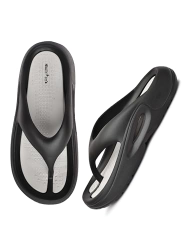 Image of HEALTH FIT Extra Soft Premium Slippers with Soft Acupressure Comfortable & Light Weight Stylish & Anti-Skid Classic Ultra Soft Casual Waterproof & Everyday Flip Flops HF147