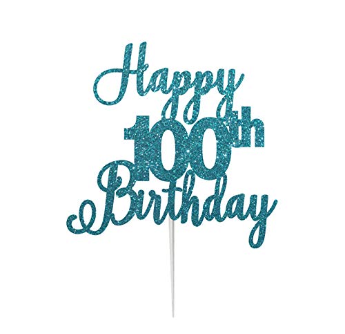 LissieLou - Topper per torta con scritta Happy