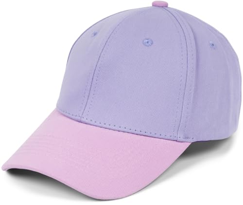 styleBREAKER Unisex Baseball Cap zweifarbig Pastell oder kräftig | 6-Panel Cap Mehrfarbig verstellbar mit Schnalle | Sommer Basecap aus Baumwolle, Farbe:Flieder-Mauve