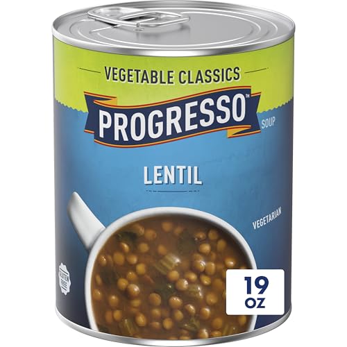 Progresso Lentil Soup, Vegetable Classics Canned Soup, Gluten Free, 19 oz