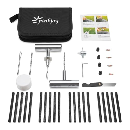 PINKJOY 36 Pcs Tire Plug Kit, Heavy Duty Tire Repair Kit for Car, Motorcycle, ATV, Jeep, Truck...