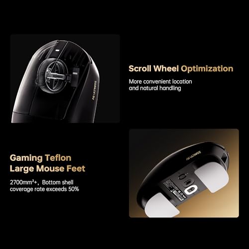 Image of ATK Dragonfly A9 Air Wireless Gaming Mouse, PAW3950 Ultra Sensor, DPI up to 42,000, 47g Lightweight, 8K Polling, 300 Hr Battery Life, 5 Programmable Buttons, Dual-Mode 2.4G /Wired - White
