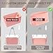 Doxo Purse Organizer Insert & Base Shaper 2pc Set, Felt Handbag & Tote Bag Fit L Speedy 30 Nererfull PM More(Pink,Medium-Combination)