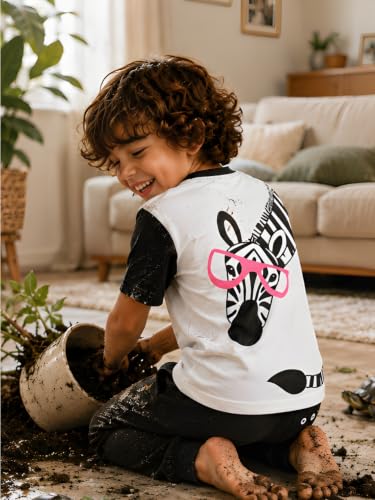 Image of Pilolo Kids Soft Cotton Lycra Pocket T-Shirt for Boys - (Combo Pack of 2)