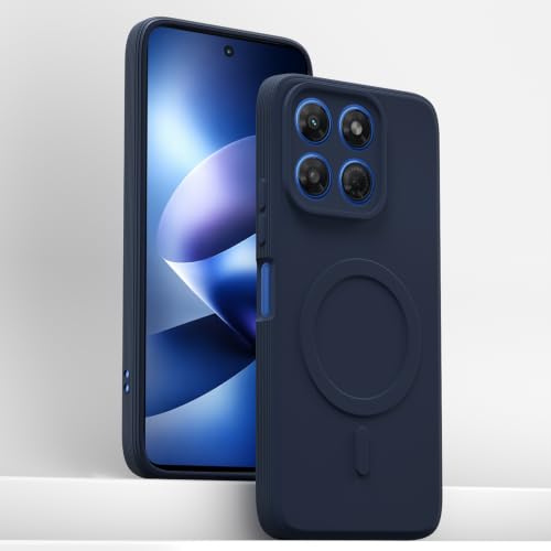 Image of Outlouders Back Cover for Motorola Moto G77 Power 5G | Soft Matte Silicone | Slim Fit | Magnetic-Safe Logo Design (Magnetic-Safe Not Compatible) | Shockproof | Camera Protection Bumper Case (Blue)