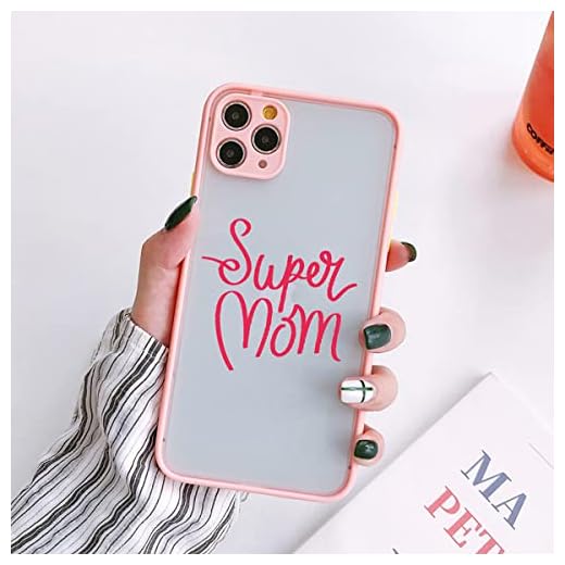 Super Mom telefonfodral för iPhone XR X XS Max SE 2020 Baby Girl Fashion Family skal för iPhone 12 11 13 Pro Max 6 7 8 Plus, Rosa MOM 8, för 6plus 6splus