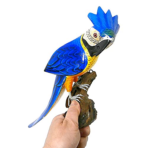 Amazon.co.jp: 南国 カラフル バード 壁掛け 木の枝 鳥 30cm 鳥の置物