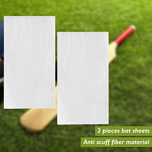Image of Pack of 2 Piece Transparent Cricket Bat Sheets Clear Anti Scuff Sheet for Cricket Bat Protection