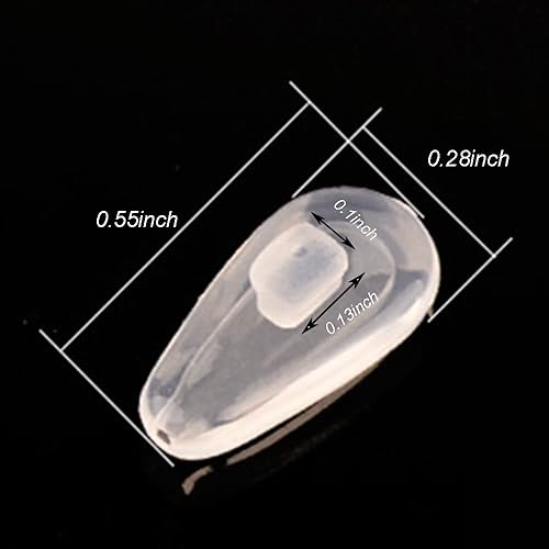 Miniatura 5 de Almohadillas para la nariz para gafas, almohadillas de silicona suave, almohadillas para la nariz, cámara de aire, 5 pares de almohadillas para la