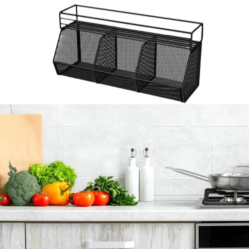 Image of Potato Onion Basket Fruit Vegetable Basket for Bathroom Countertop Household Double Layer