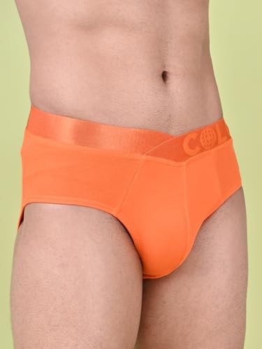 Image of Rupa Colors Modern Solid Brief for Men, Cotton Blend, Regular Fit, Outer Elastic, Pack of 1
