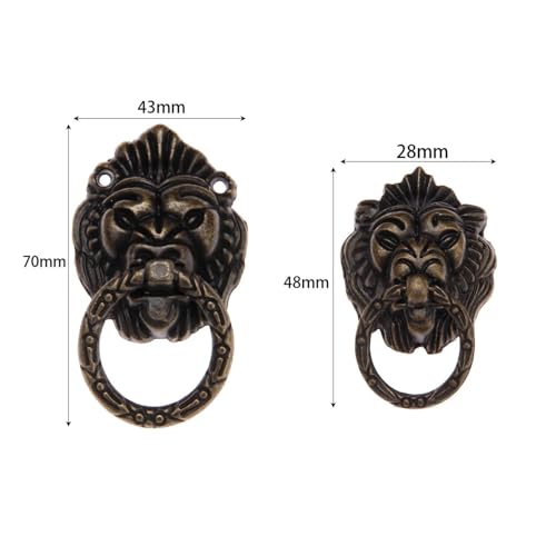 Tirador de cabeza de león para muebles y restauración de cajoneras 3