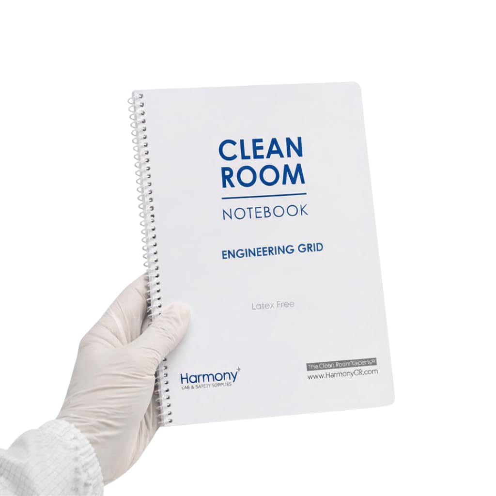 Cleanroom Notebook, Engineering Grid, Side Spiral, Latex-free, 5.5" x 8.5", 100 pages