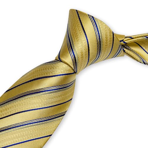 Image of DiBanGu Striped Tie Set for Men Silk Woven Plaid Necktie and Pocket Square Cufflinks Business Wedding