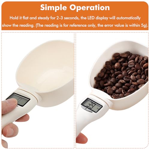 2pcs Digital Measuring Spoon Scale,Electronic Measuring Spoon 800g/0.1g High Precision with Screen,Adjustable Measuring Spoon for Cooking, Pet Food,Daily Meals - image 4
